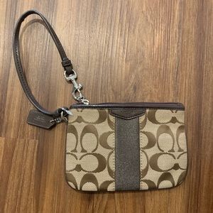 Brown Coach Wristlet-Brand New